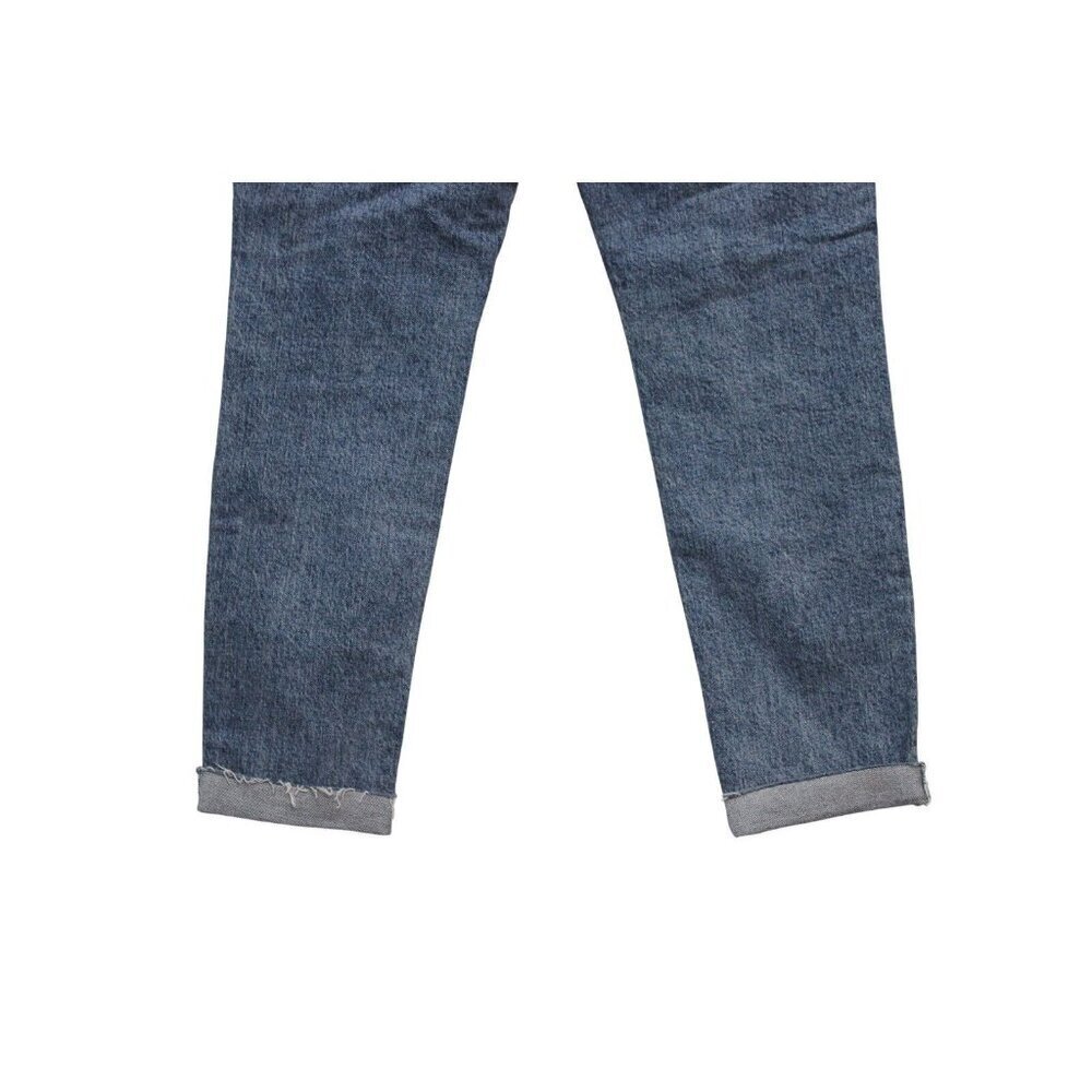 We The Free People Jeans Size 31 Straight Leg Button Fly Distressed High Rise - Picture 10 of 12